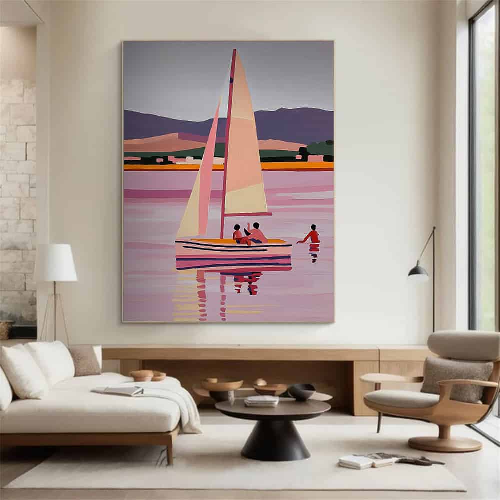 SUMMER BEACH ART "ROSY HORIZON"