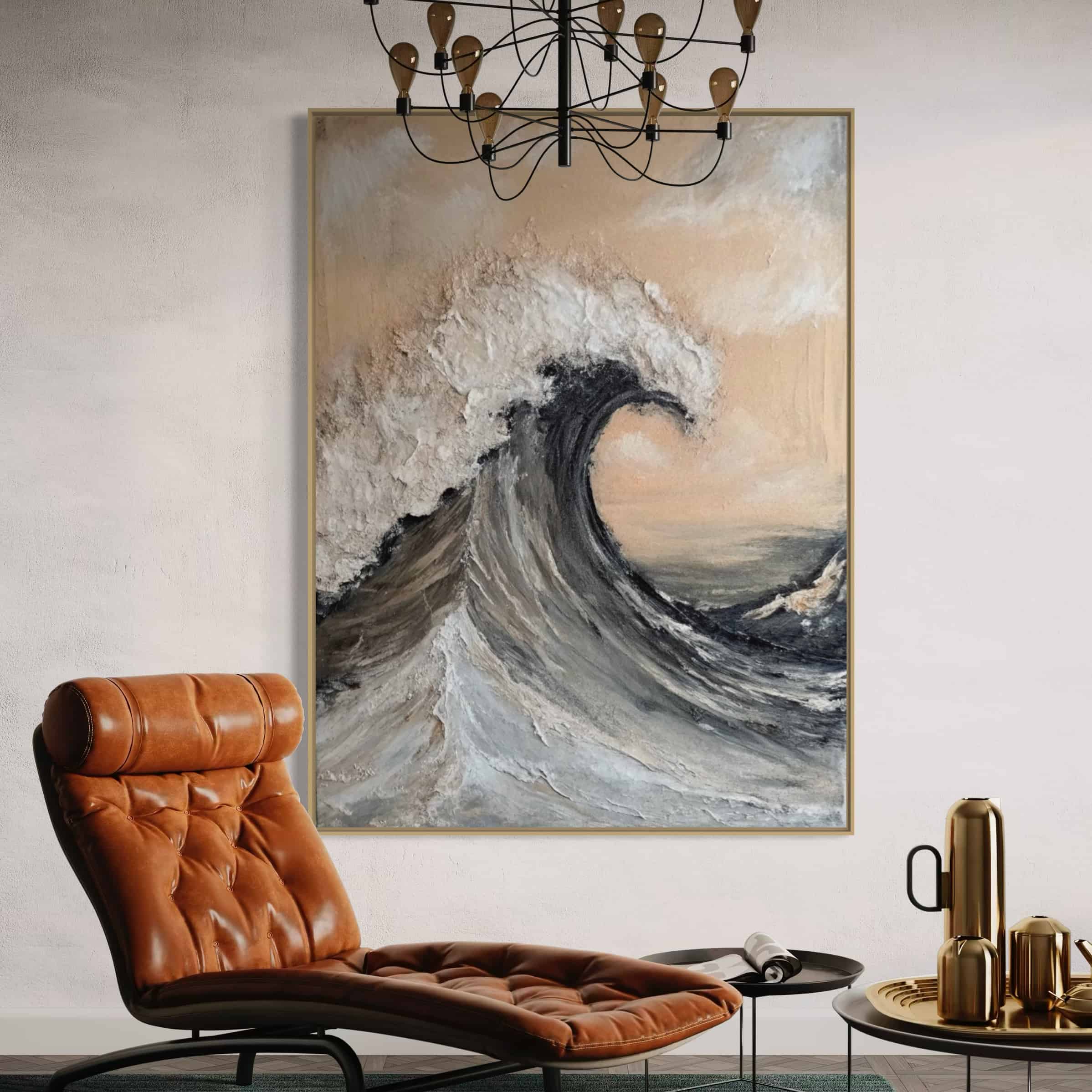 TEXTURAL PAINTING: "SANDSTORM WAVE"