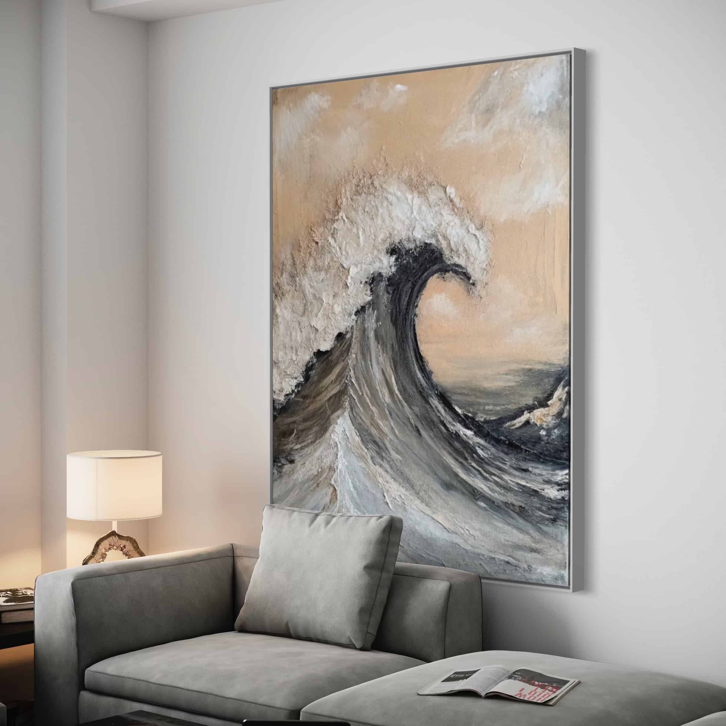 TEXTURAL PAINTING: "SANDSTORM WAVE"