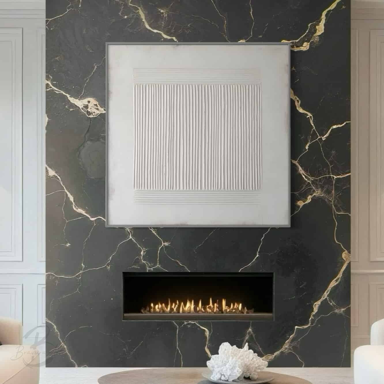 WABI SABI WALL ART "WHITE RHYTHM"