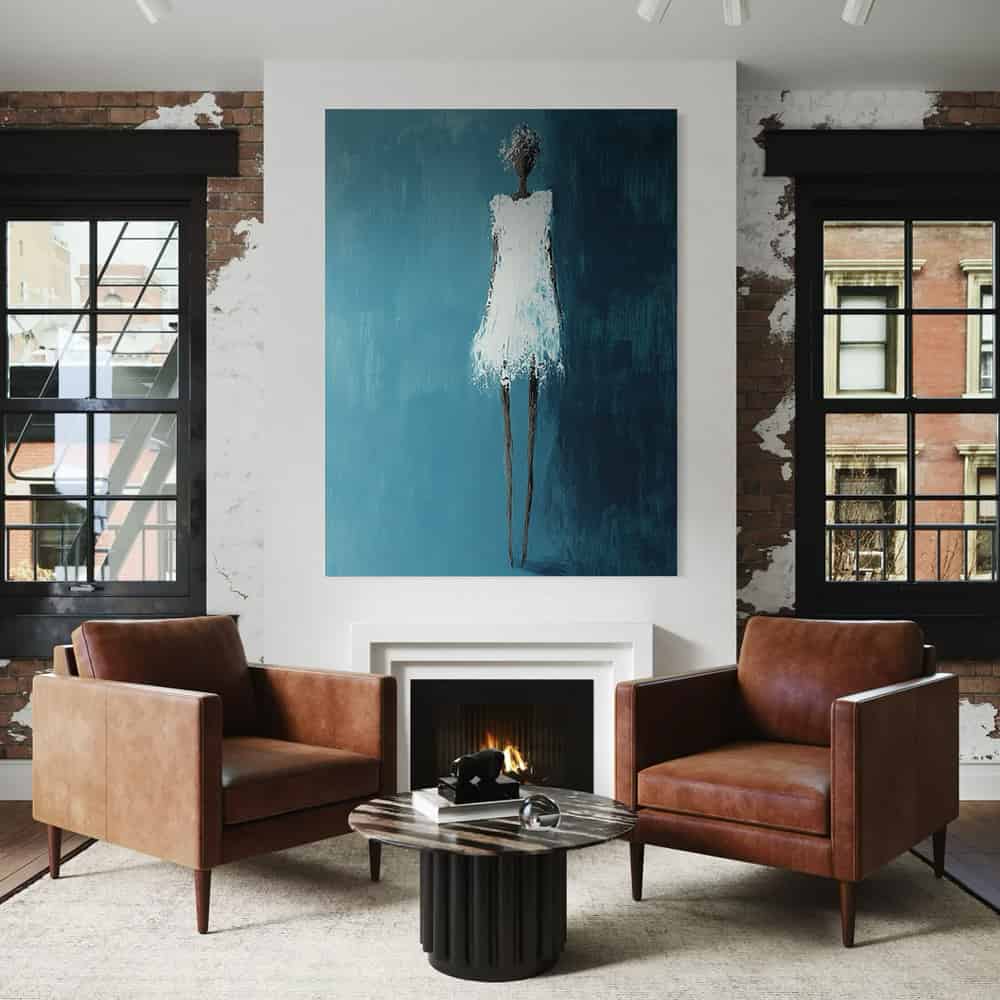 TRANSITIONAL ART "BLUE REVERIE"