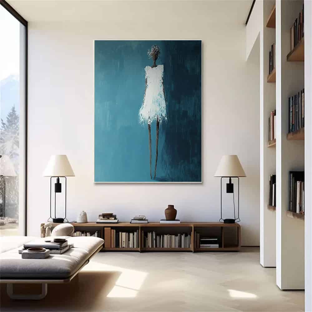 TRANSITIONAL ART "BLUE REVERIE"