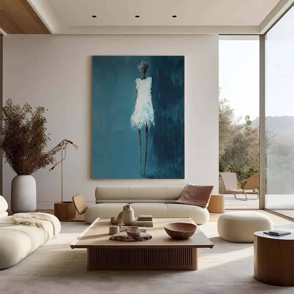 TRANSITIONAL ART "BLUE REVERIE"