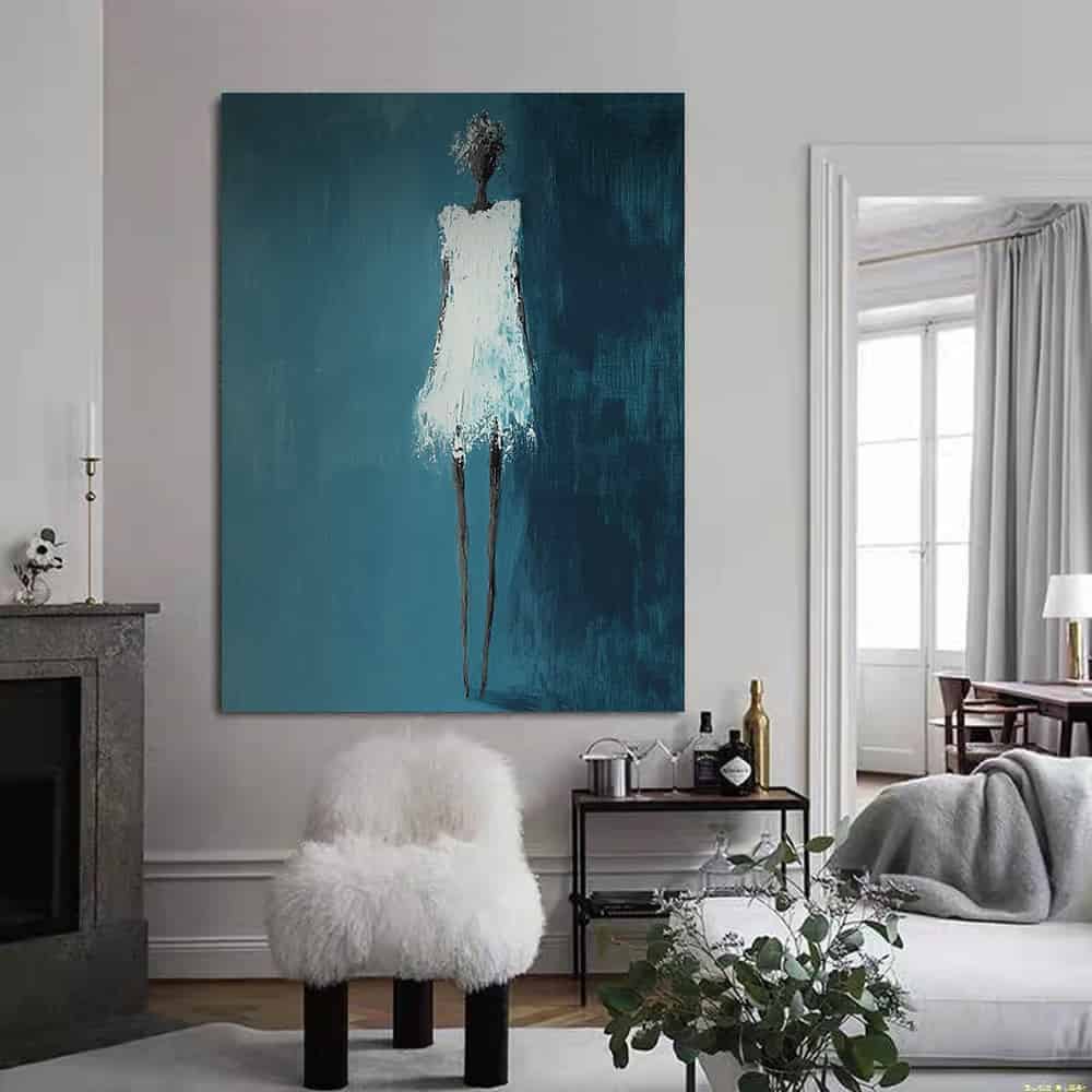 TRANSITIONAL ART "BLUE REVERIE"