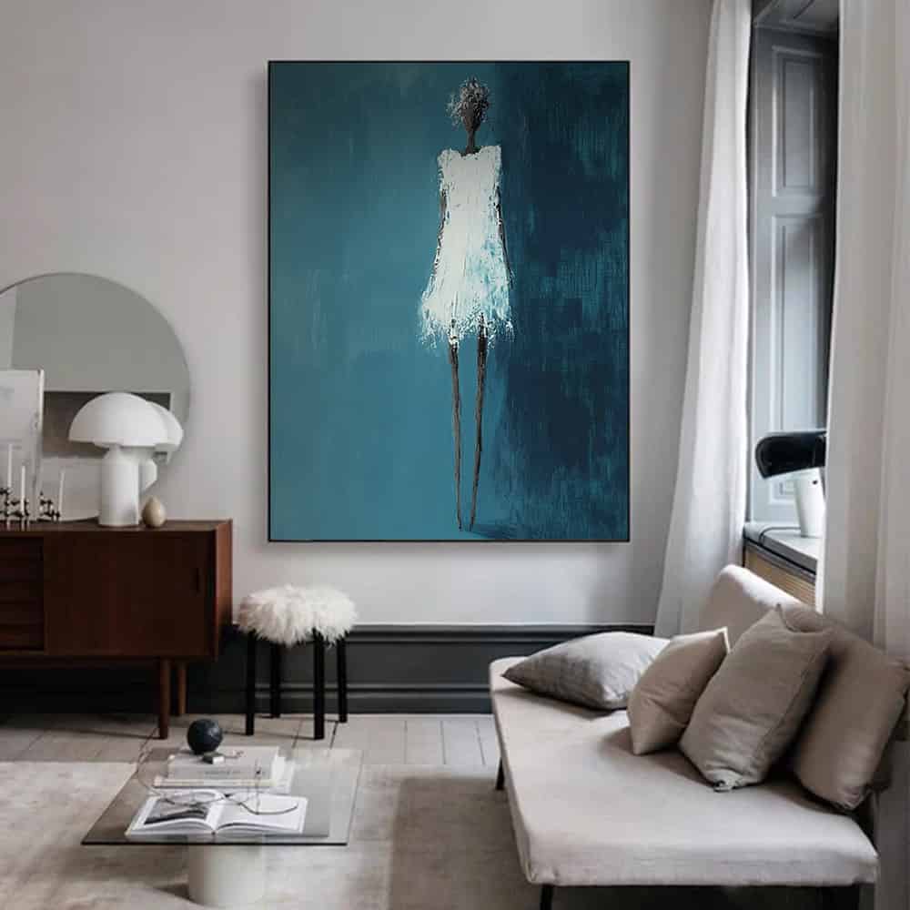 TRANSITIONAL ART "BLUE REVERIE"