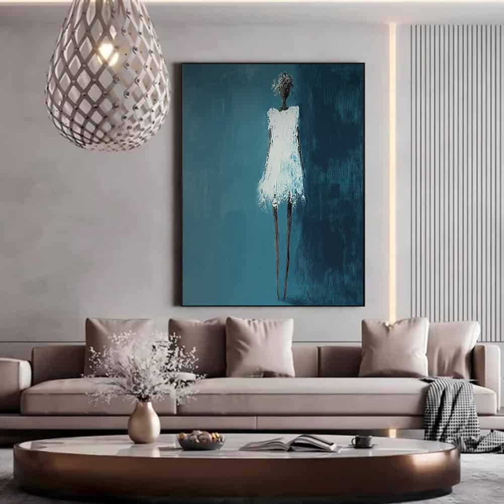 TRANSITIONAL ART "BLUE REVERIE"