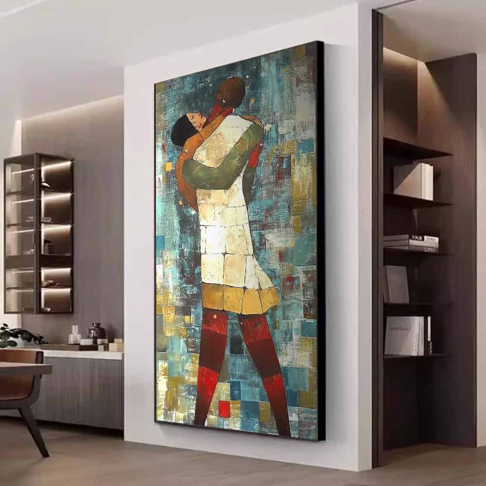 COLOR ABSTRACT ART "ETERNAL EMBRACE"