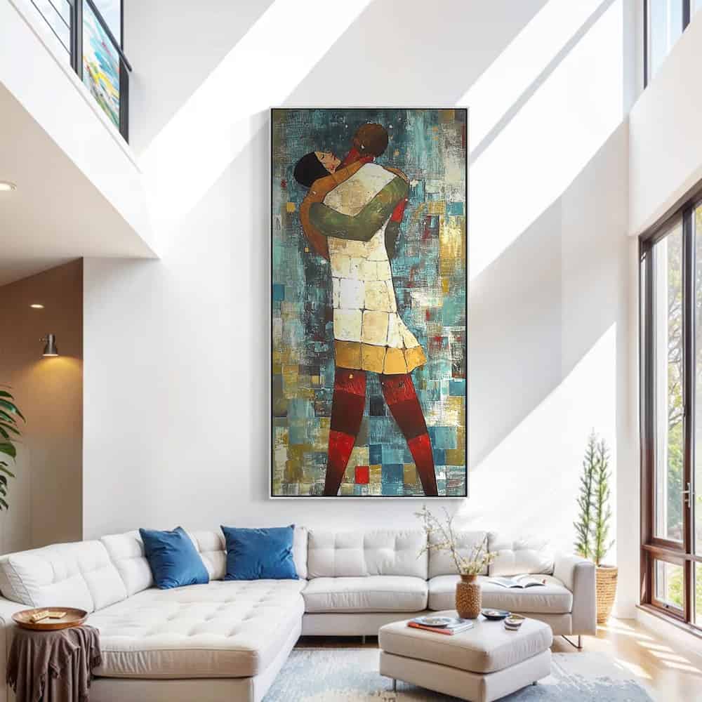 COLOR ABSTRACT ART "ETERNAL EMBRACE"