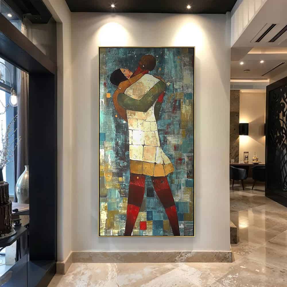 COLOR ABSTRACT ART "ETERNAL EMBRACE"