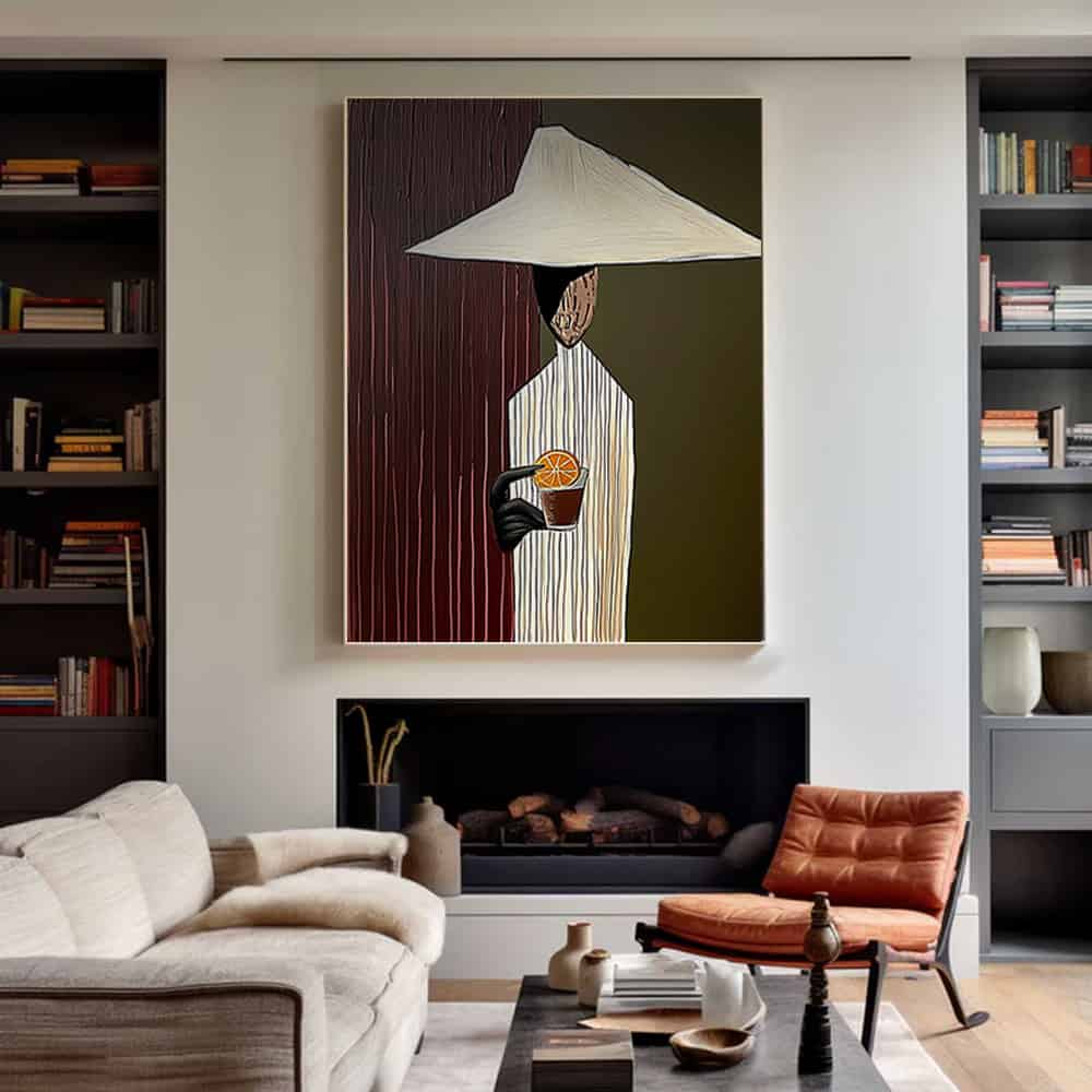 TRANSITIONAL ART "THE SOLITARY TOAST"