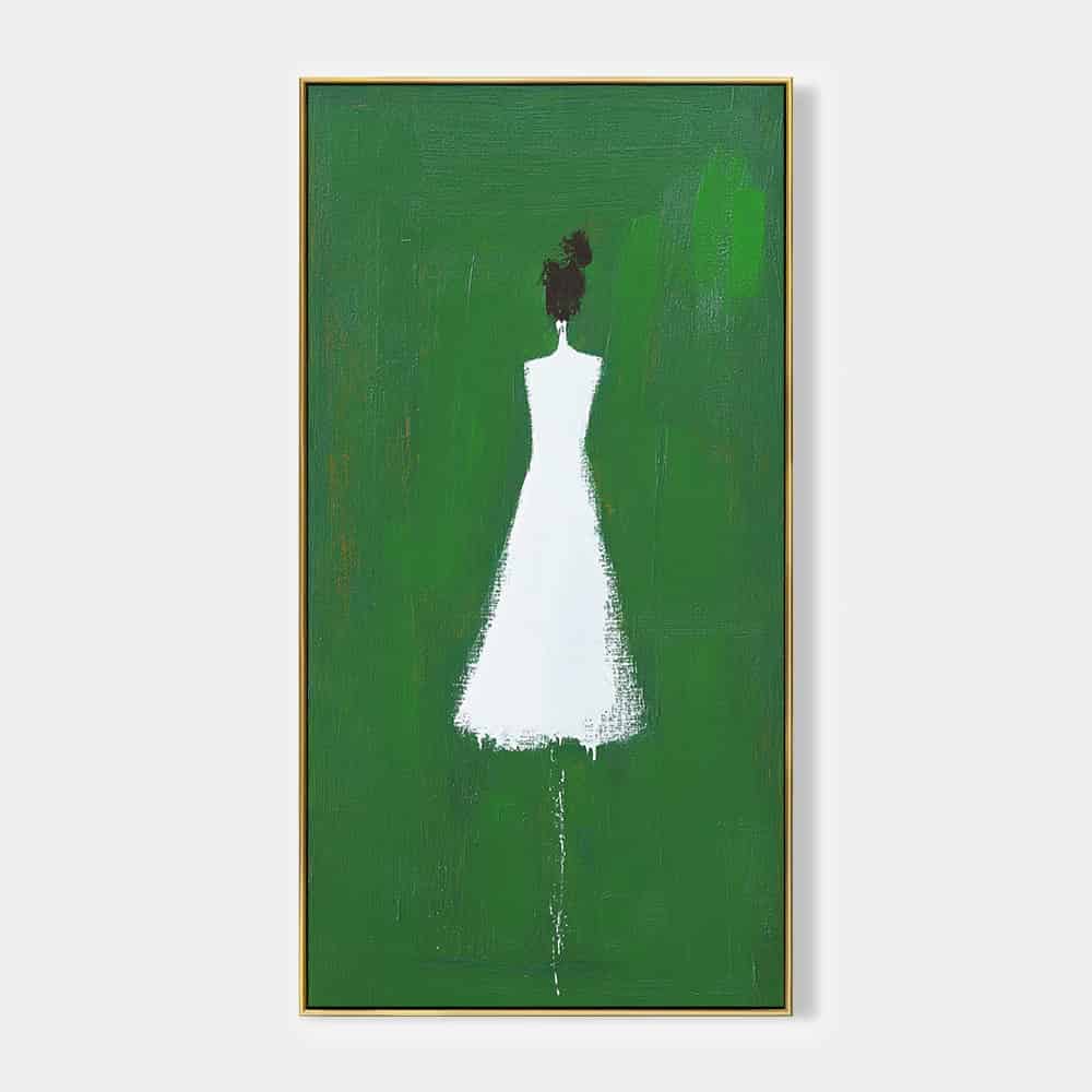 MINIMALIST FIGURATIVE: "EMERALD SILHOUETTE"