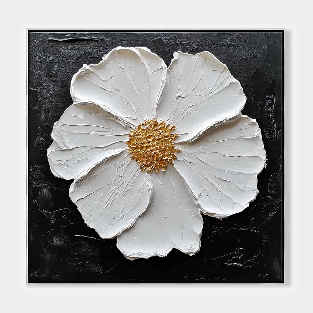 RICH TEXTURED ART "MIDNIGHT BLOOM"