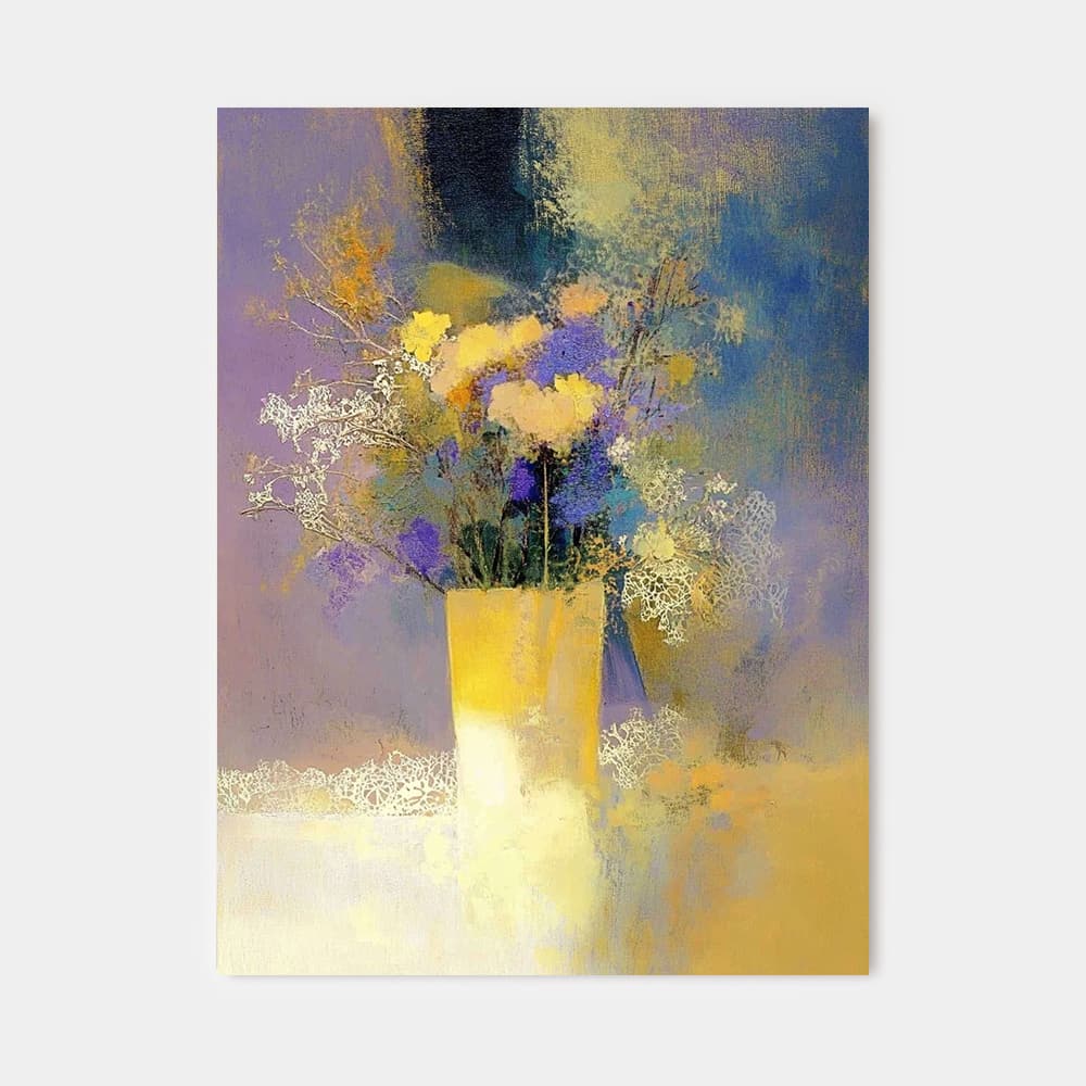 IMPRESSIONIST FLORAL PAINTING: "MELLOW BOUQUET"