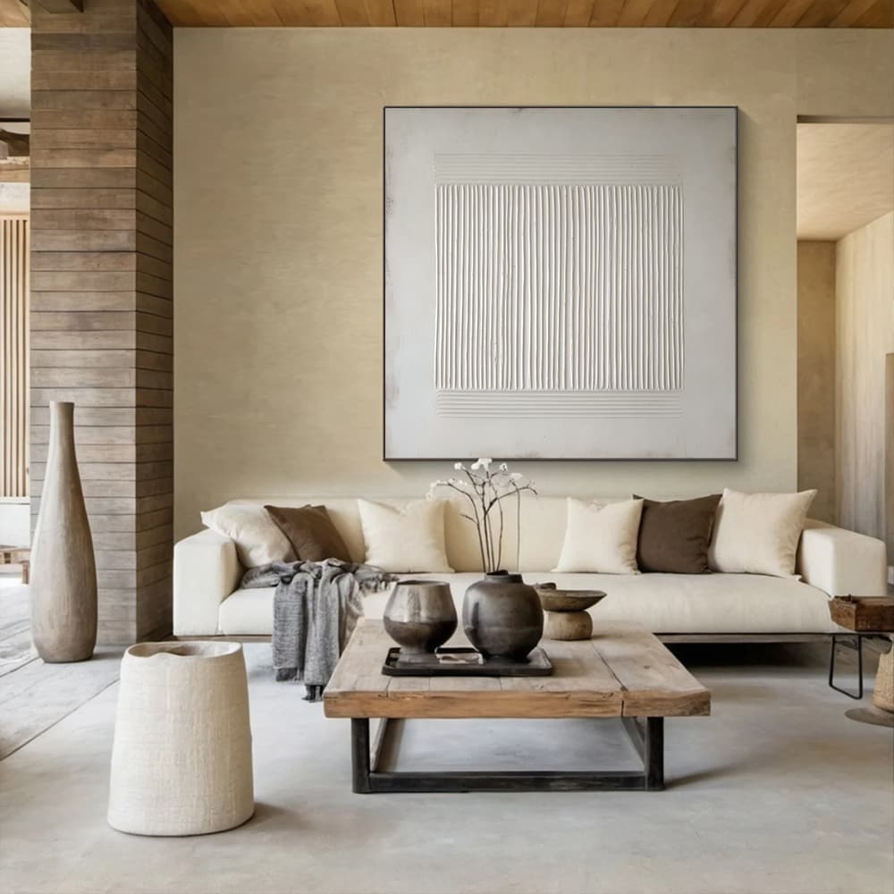 WABI SABI WALL ART "WHITE RHYTHM"