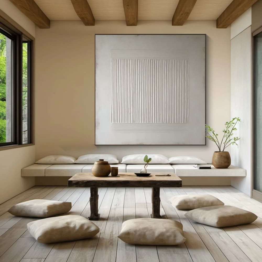 WABI SABI WALL ART "WHITE RHYTHM"
