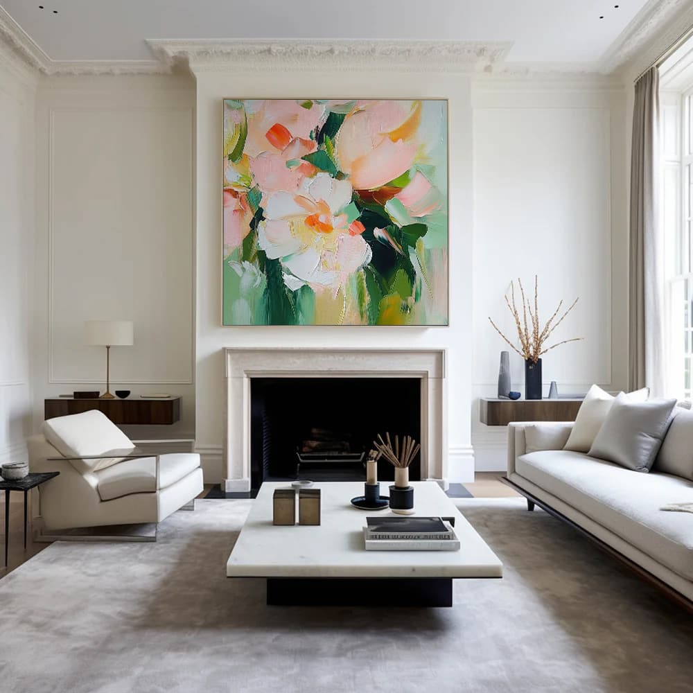 COLOR ABSTRACT ART "GENTLE POSIES"