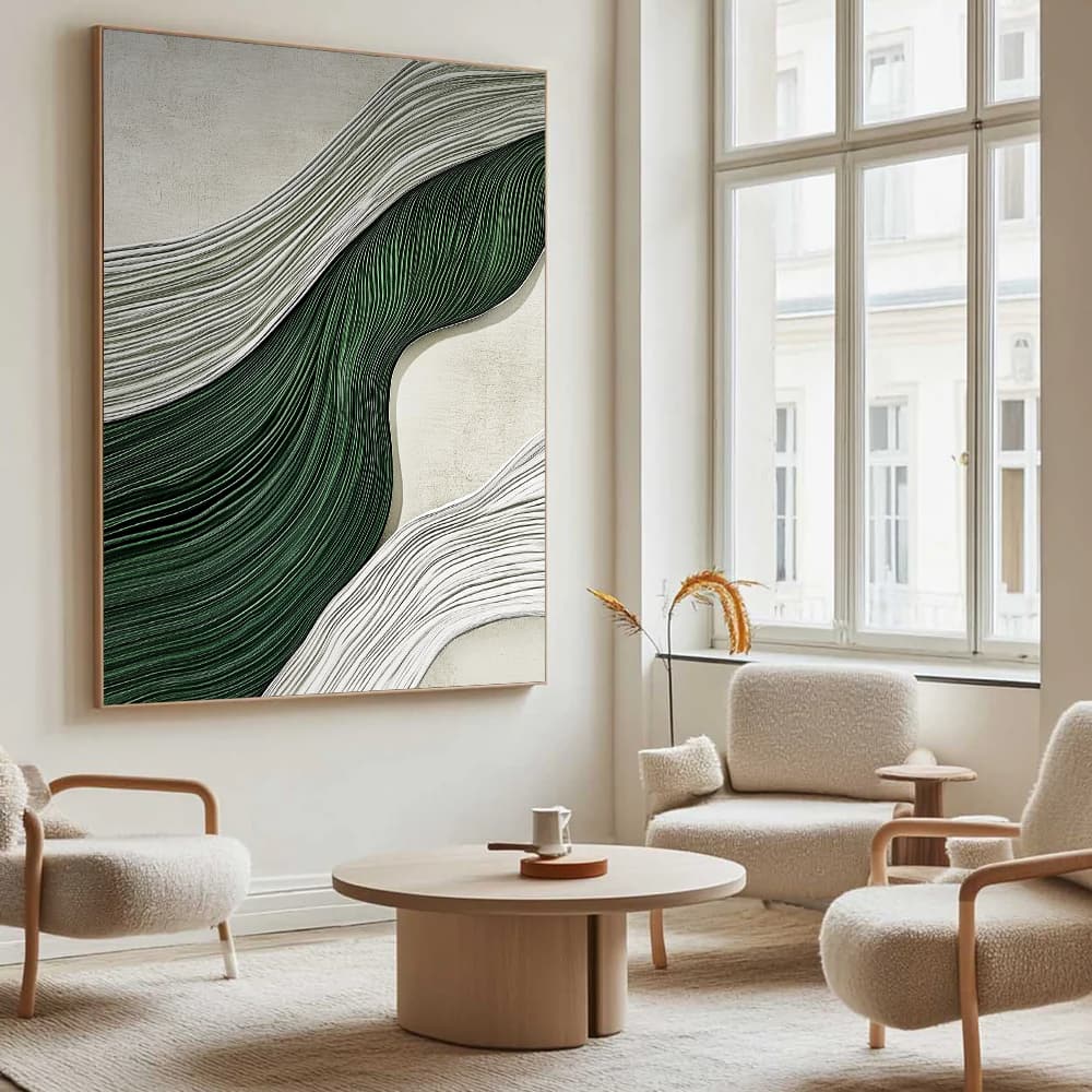 ABSTRACT ART "EMERALD STREAM"