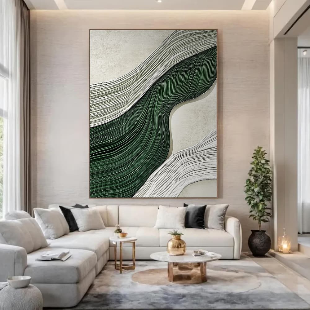 ABSTRACT ART "EMERALD STREAM"