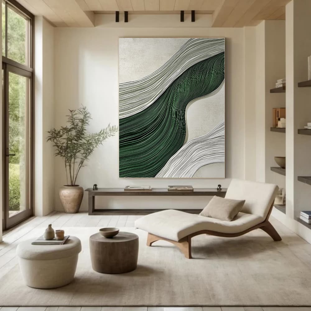 ABSTRACT ART "EMERALD STREAM"