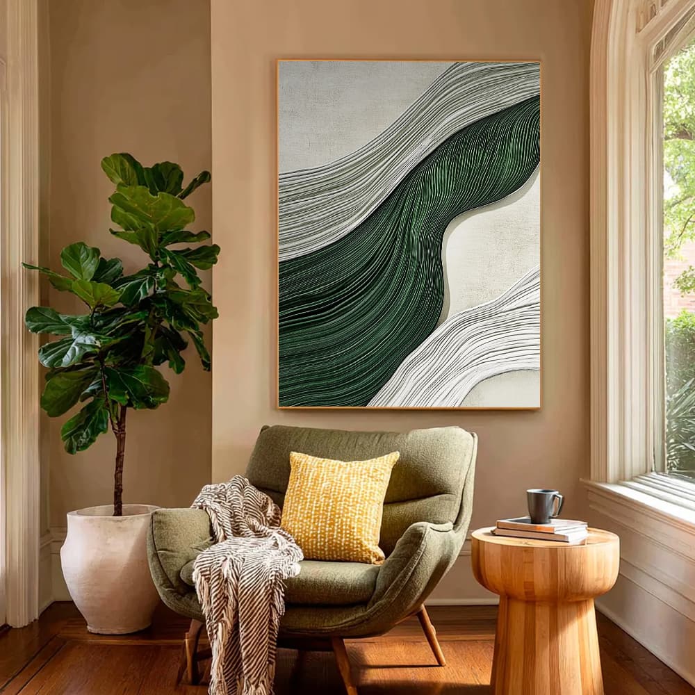 ABSTRACT ART "EMERALD STREAM"
