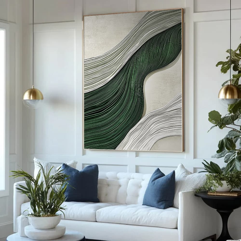 ABSTRACT ART "EMERALD STREAM"