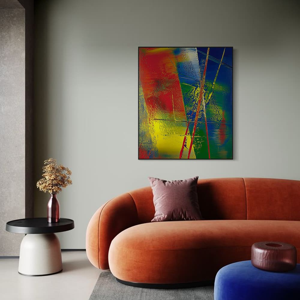 ABSTRACT COLOR FIELD PAINTING: "COLOR HARMONY"