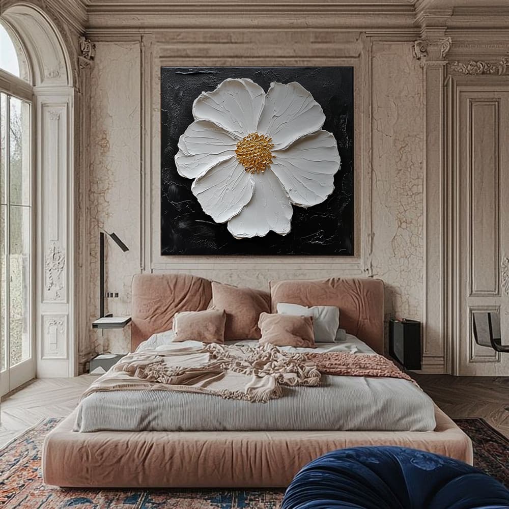 RICH TEXTURED ART "MIDNIGHT BLOOM"