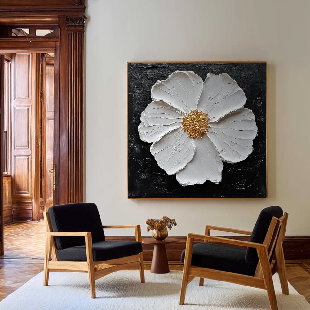 RICH TEXTURED ART "MIDNIGHT BLOOM"