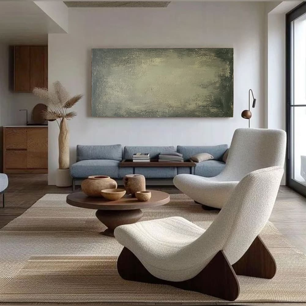 GREEN ABSTRACT ART "SERENE ABYSS"