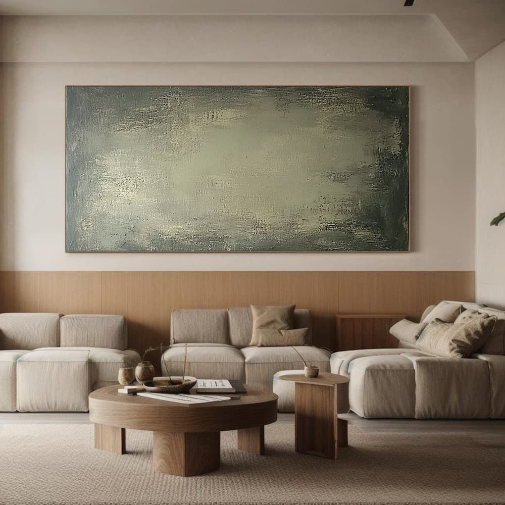 GREEN ABSTRACT ART "SERENE ABYSS"