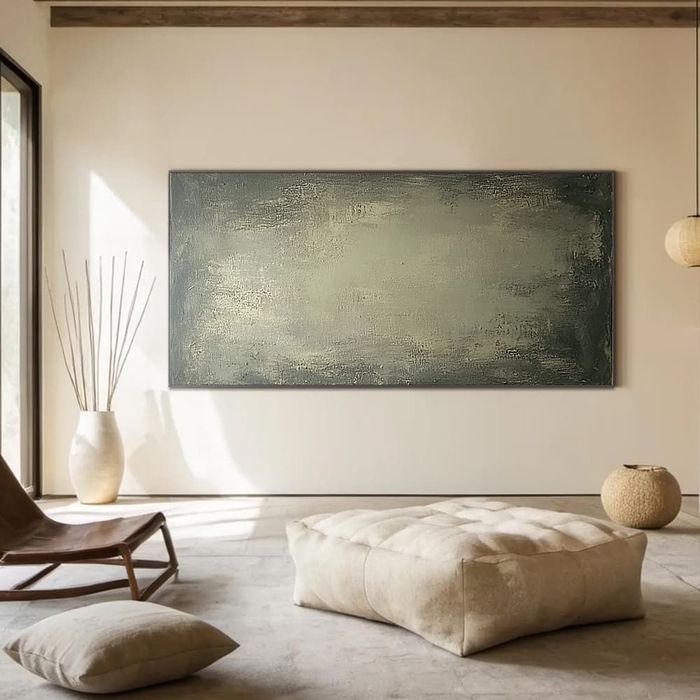 GREEN ABSTRACT ART "SERENE ABYSS"