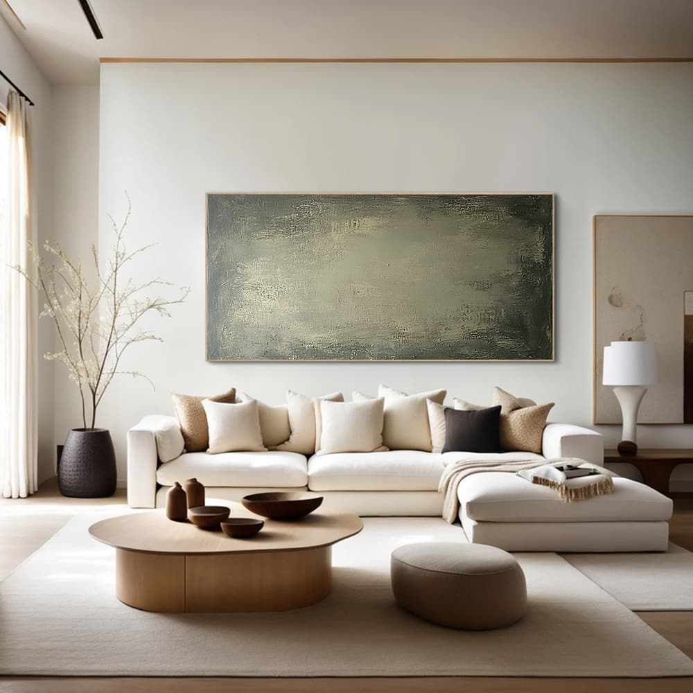 GREEN ABSTRACT ART "SERENE ABYSS"