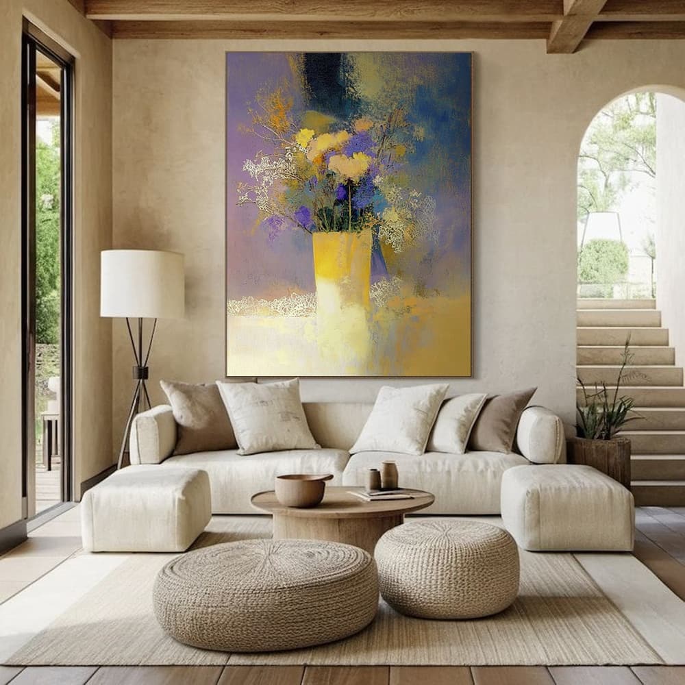 IMPRESSIONIST FLORAL PAINTING: "MELLOW BOUQUET"
