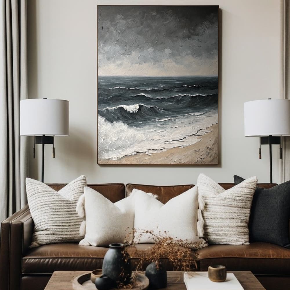 ATMOSPHERIC PAINTING: "STORMY SHORES"