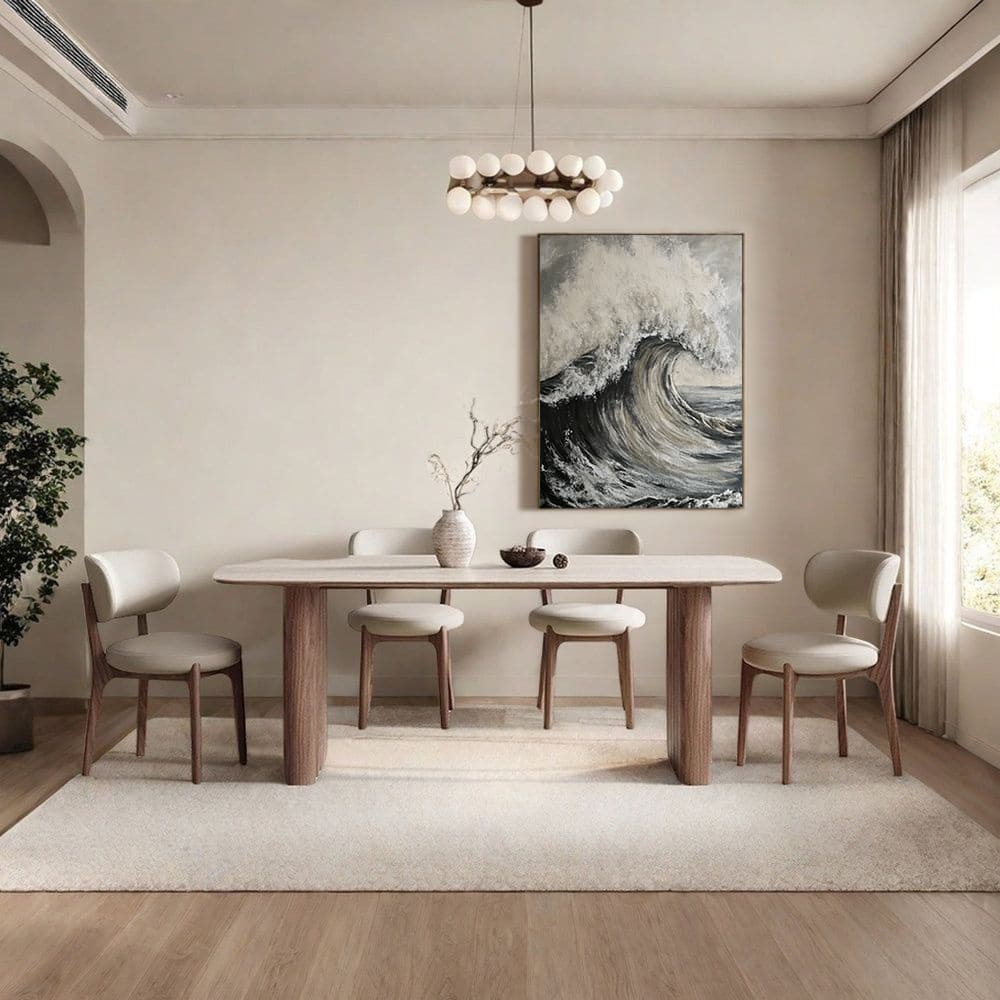 MONOCHROMATIC PAINTING: "GREY WAVES"