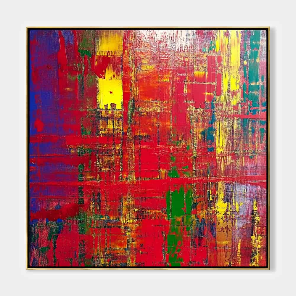 ABSTRACT ART "CRIMSON MATRIX"