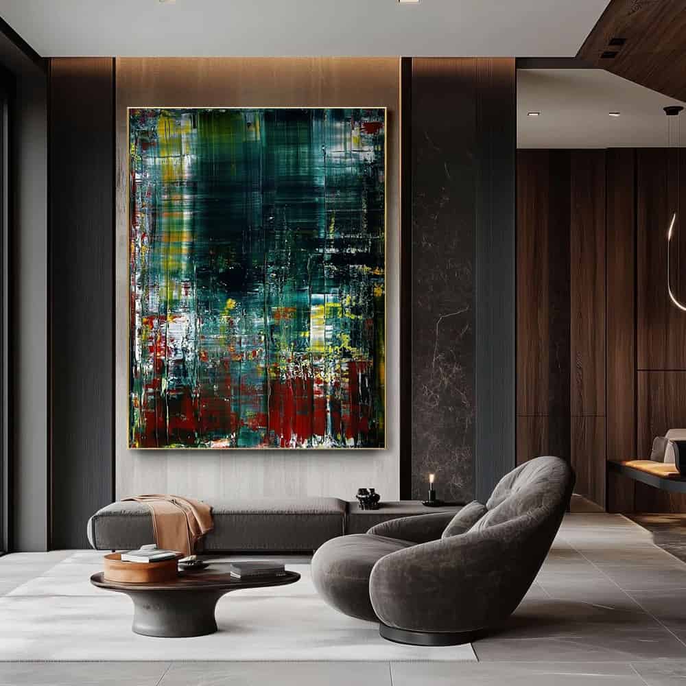 ABSTRACT ART "EMERALD DECAY"