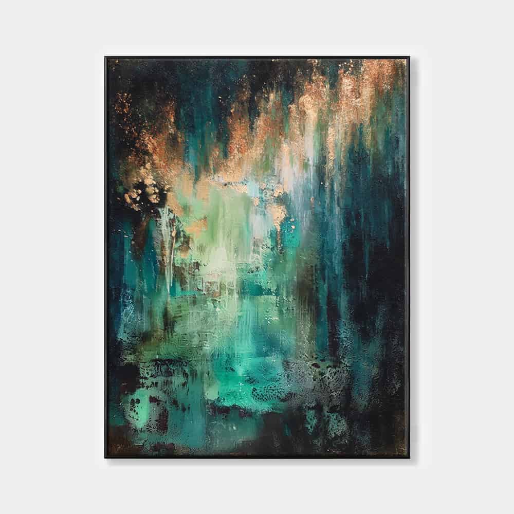 ABSTRACT ART "GILDED CASCADE"