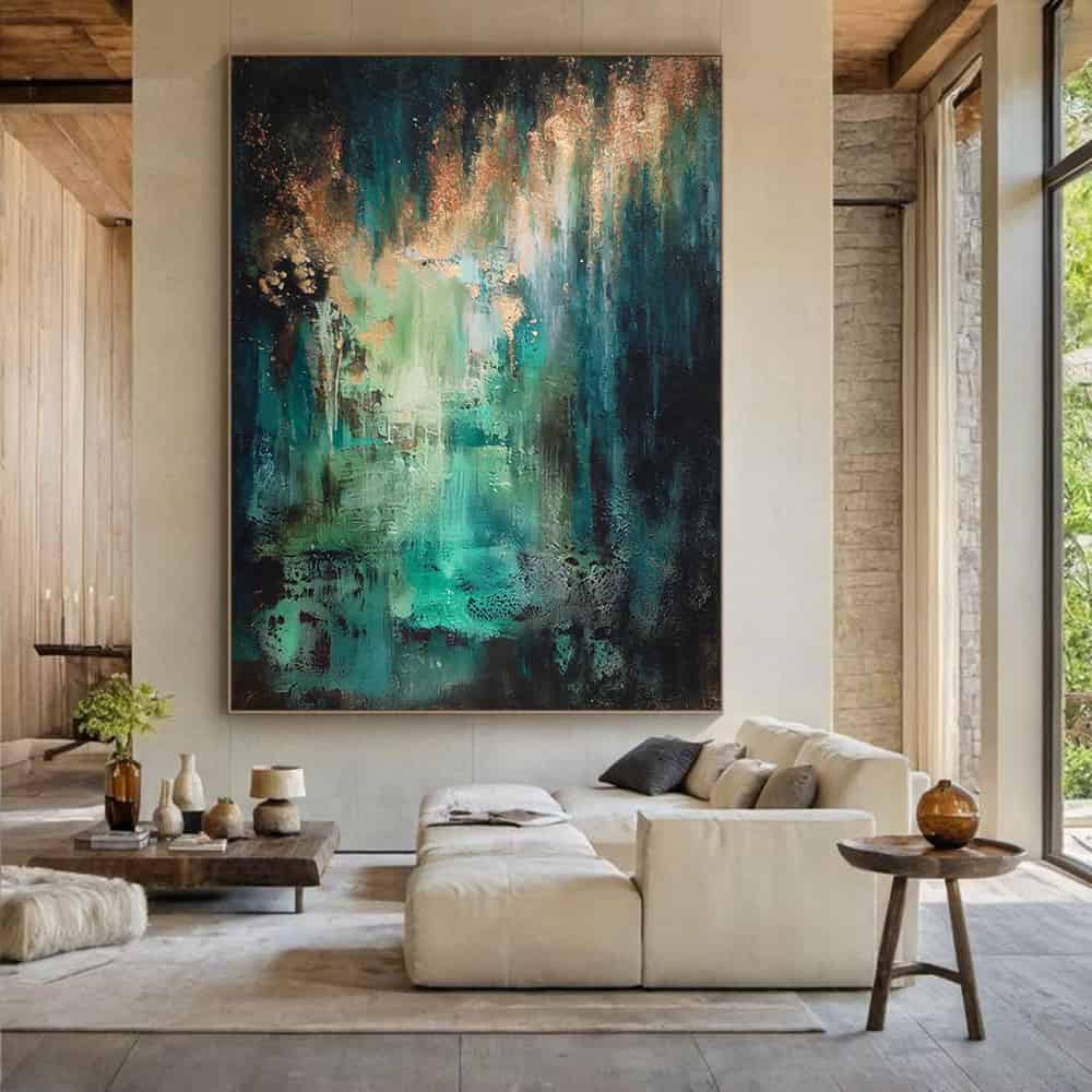 ABSTRACT ART "GILDED CASCADE"