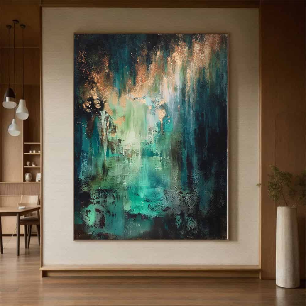 ABSTRACT ART "GILDED CASCADE"
