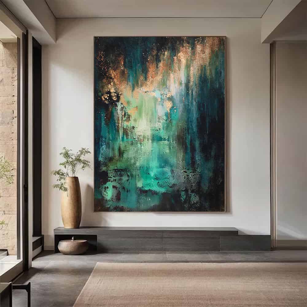 ABSTRACT ART "GILDED CASCADE"