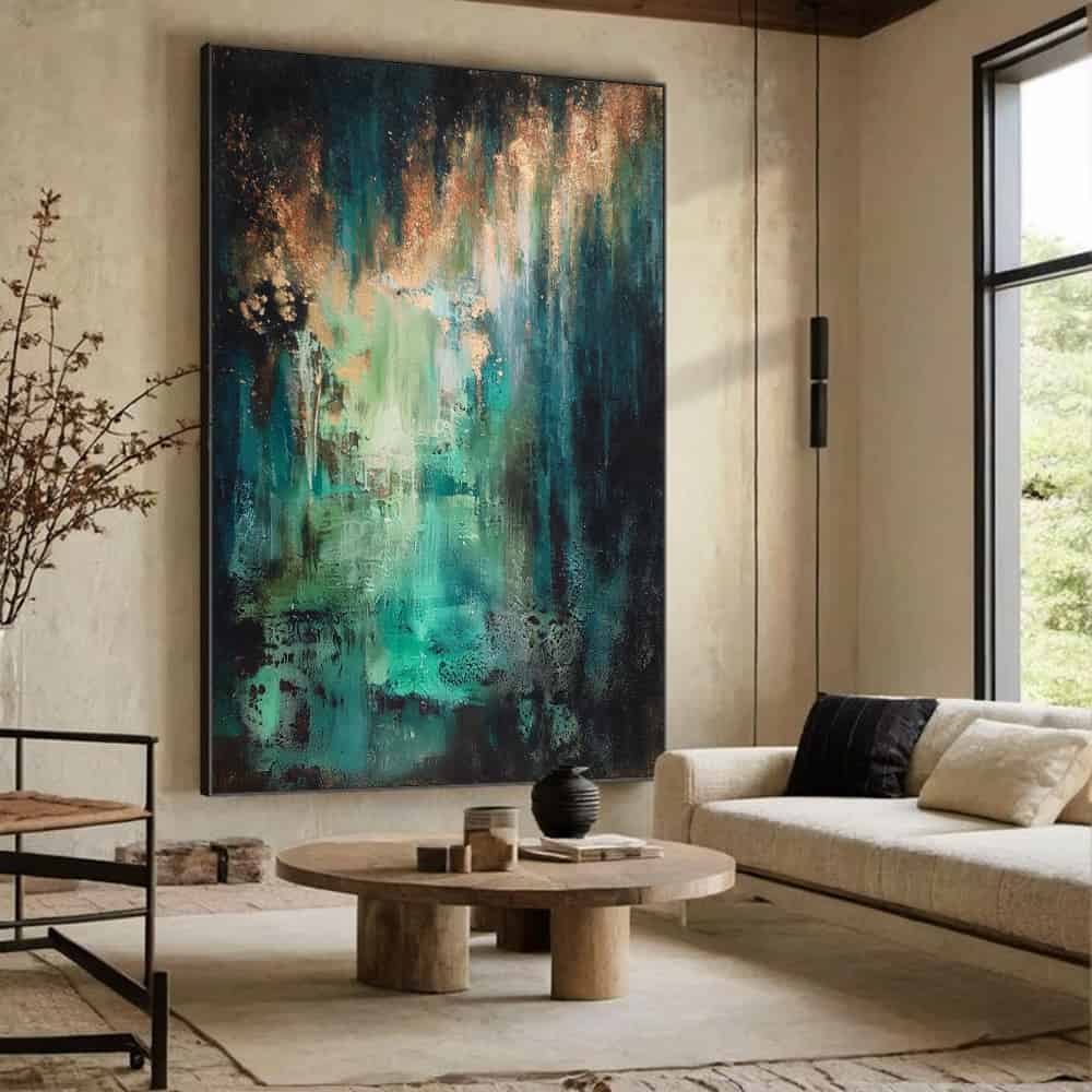 ABSTRACT ART "GILDED CASCADE"