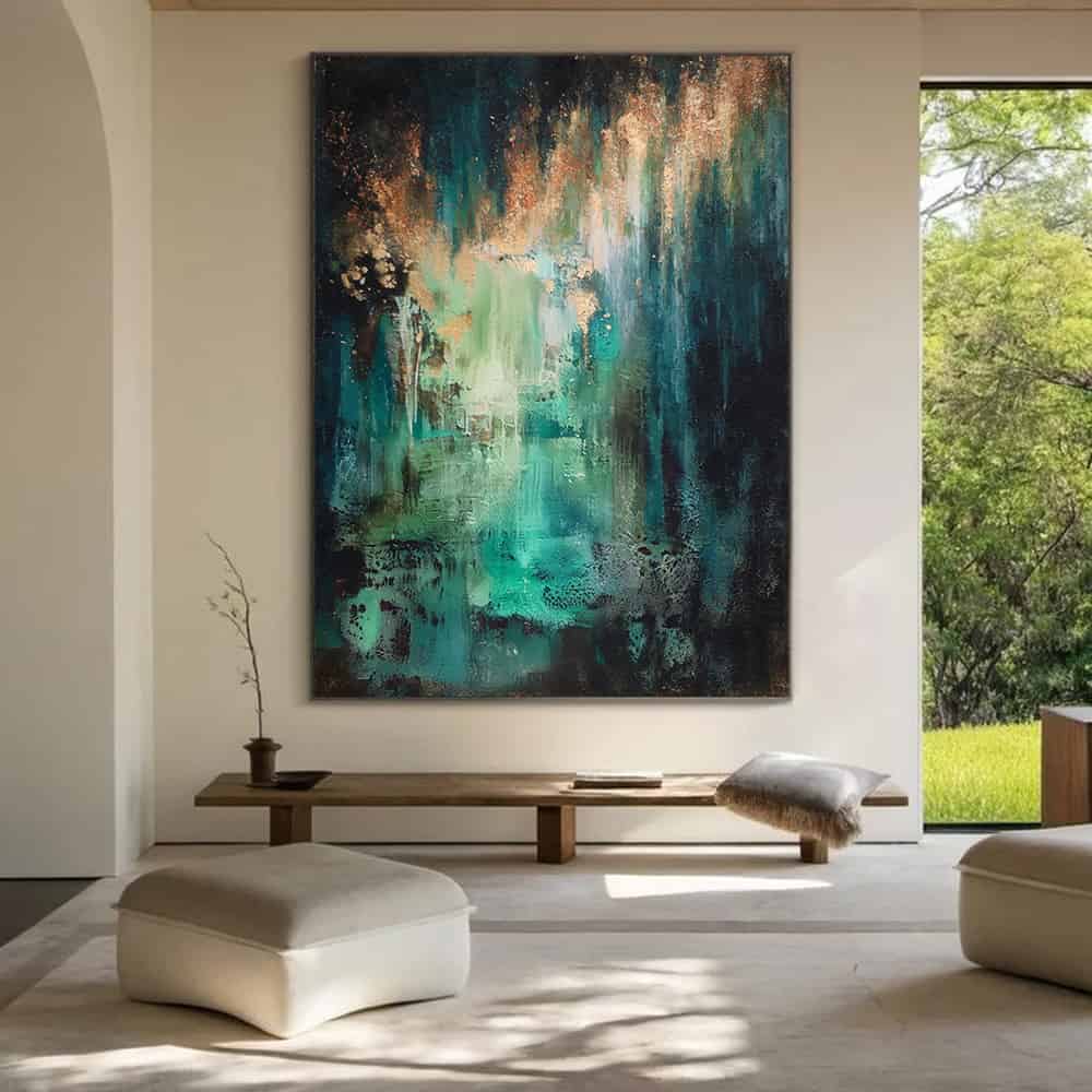 ABSTRACT ART "GILDED CASCADE"