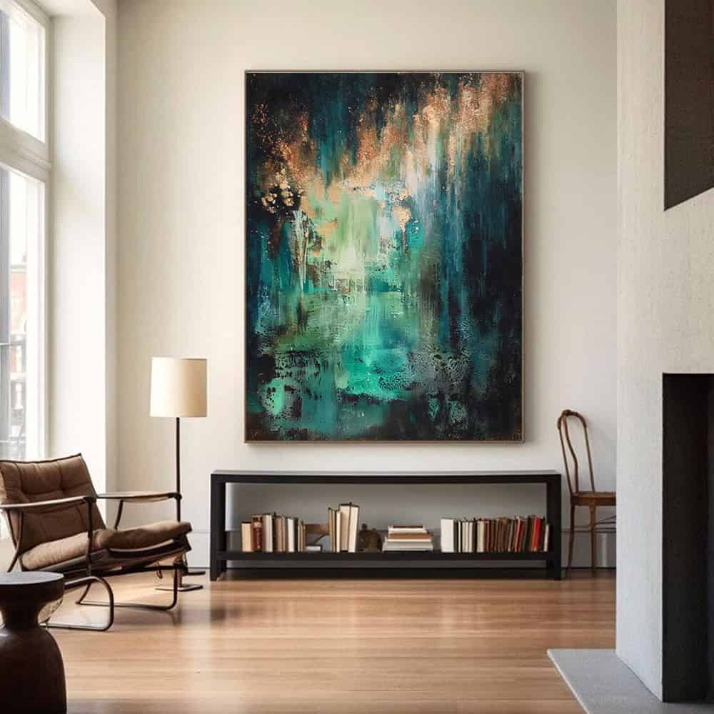 ABSTRACT ART "GILDED CASCADE"