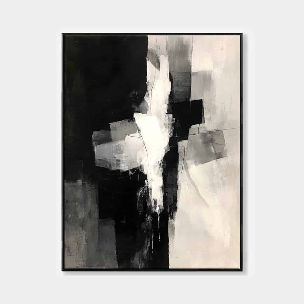 ABSTRACT ART "MONOCHROME COLLISION"