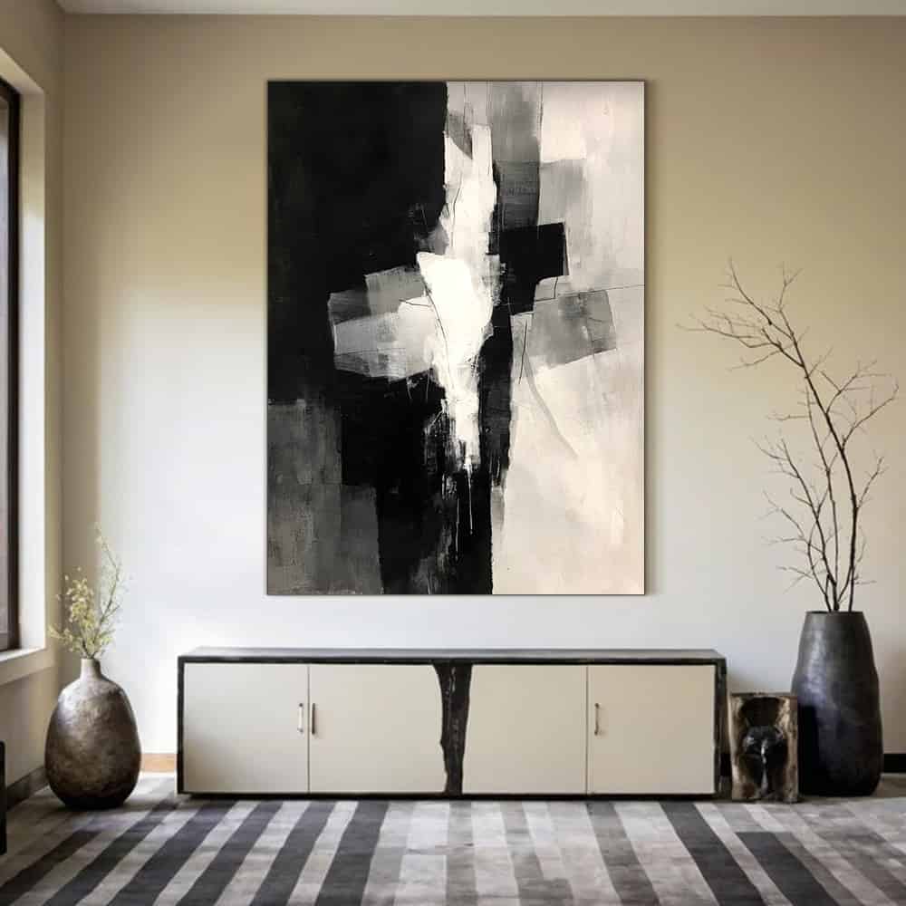 ABSTRACT ART "MONOCHROME COLLISION"