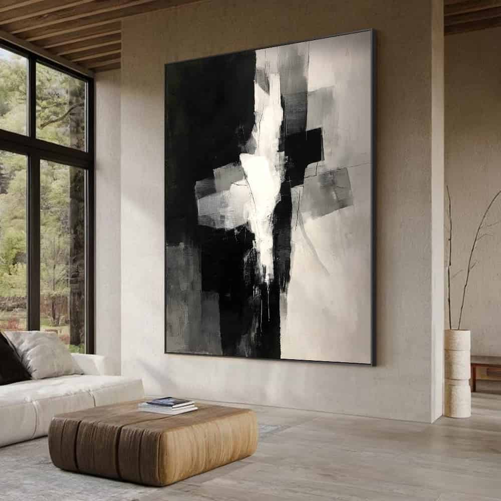 ABSTRACT ART "MONOCHROME COLLISION"