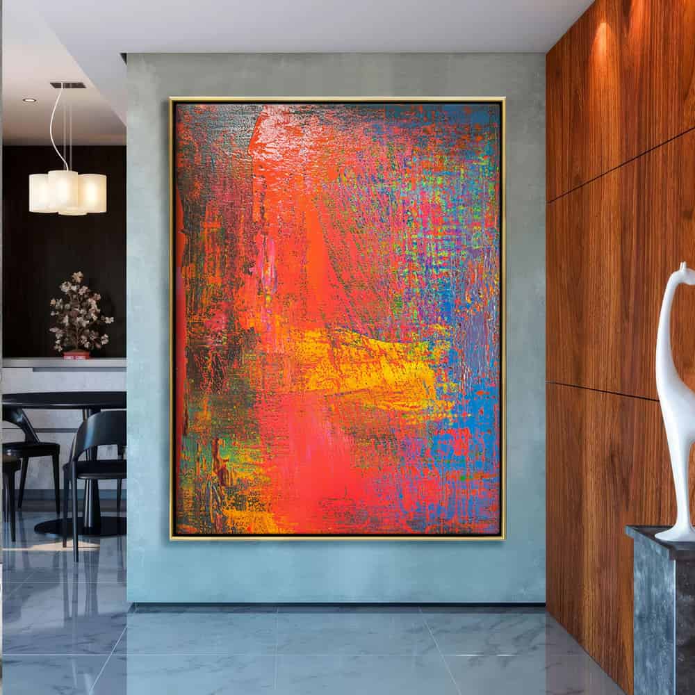 COLOR ABSTRACT ART "PRIMAL CLASH"