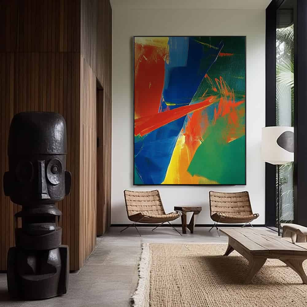 COLOR ABSTRACT ART "PRIMAL CLASH"