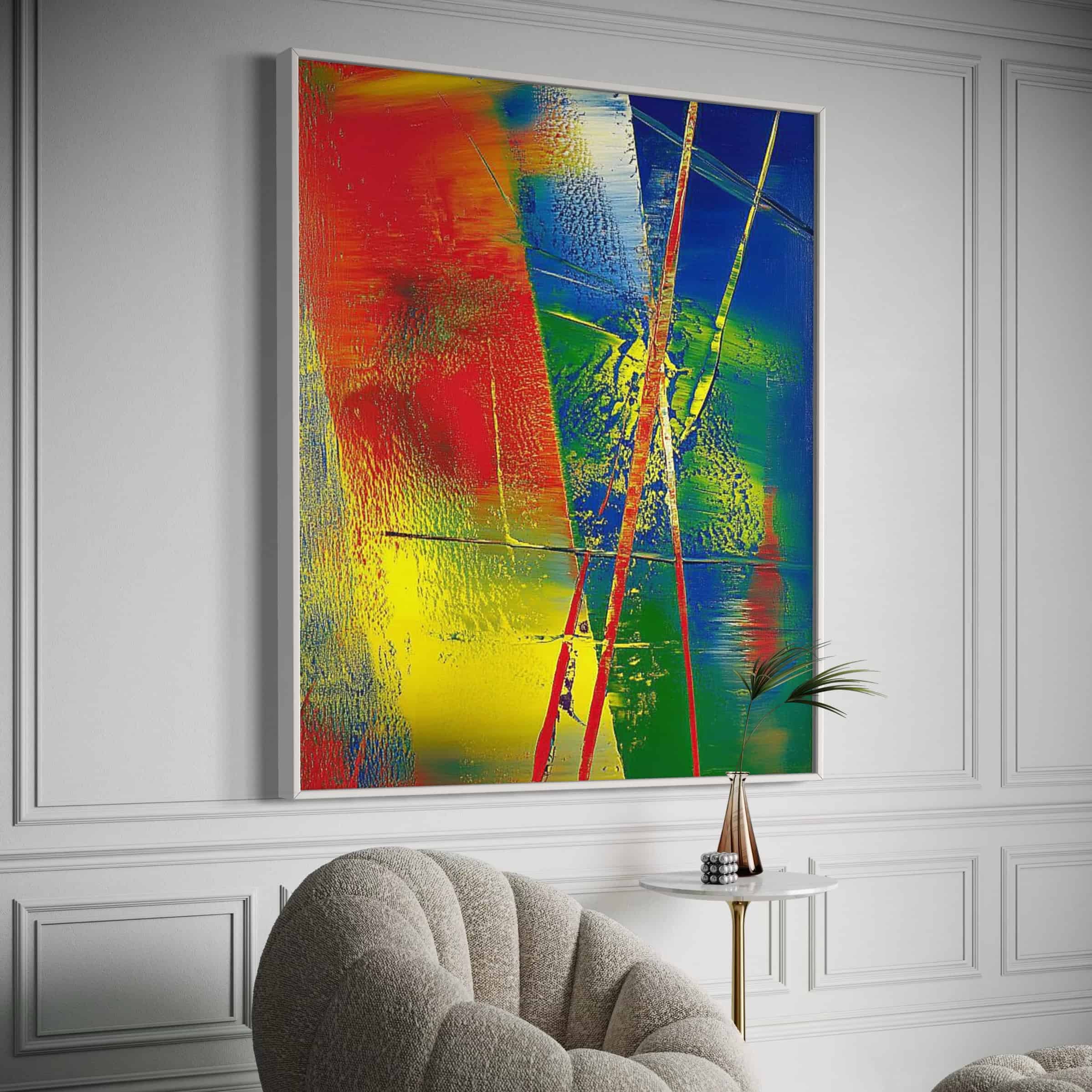 ABSTRACT COLOR FIELD PAINTING: "COLOR HARMONY"